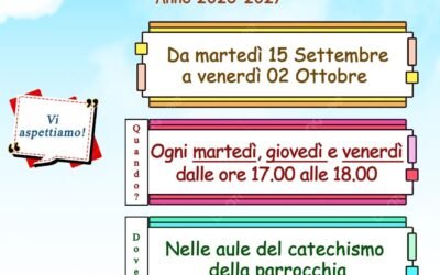 Iscrizioni catechismo 2026